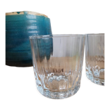 Set of two water glasses or whisky