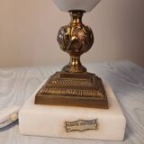 Vintage table lamp in alabaster and brass