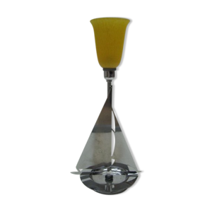 Lampe de bureau art déco chromée