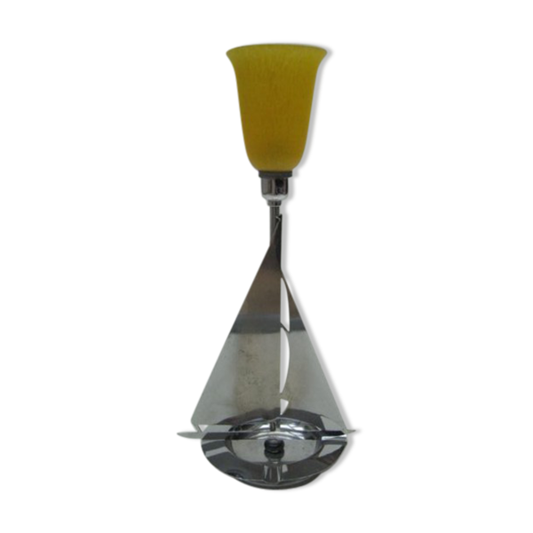 Lampe de bureau art déco chromée en forme de voilier