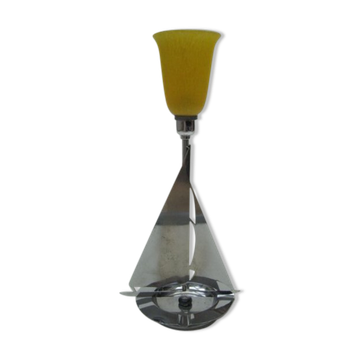 Lampe de bureau art déco chromée en forme de voilier
