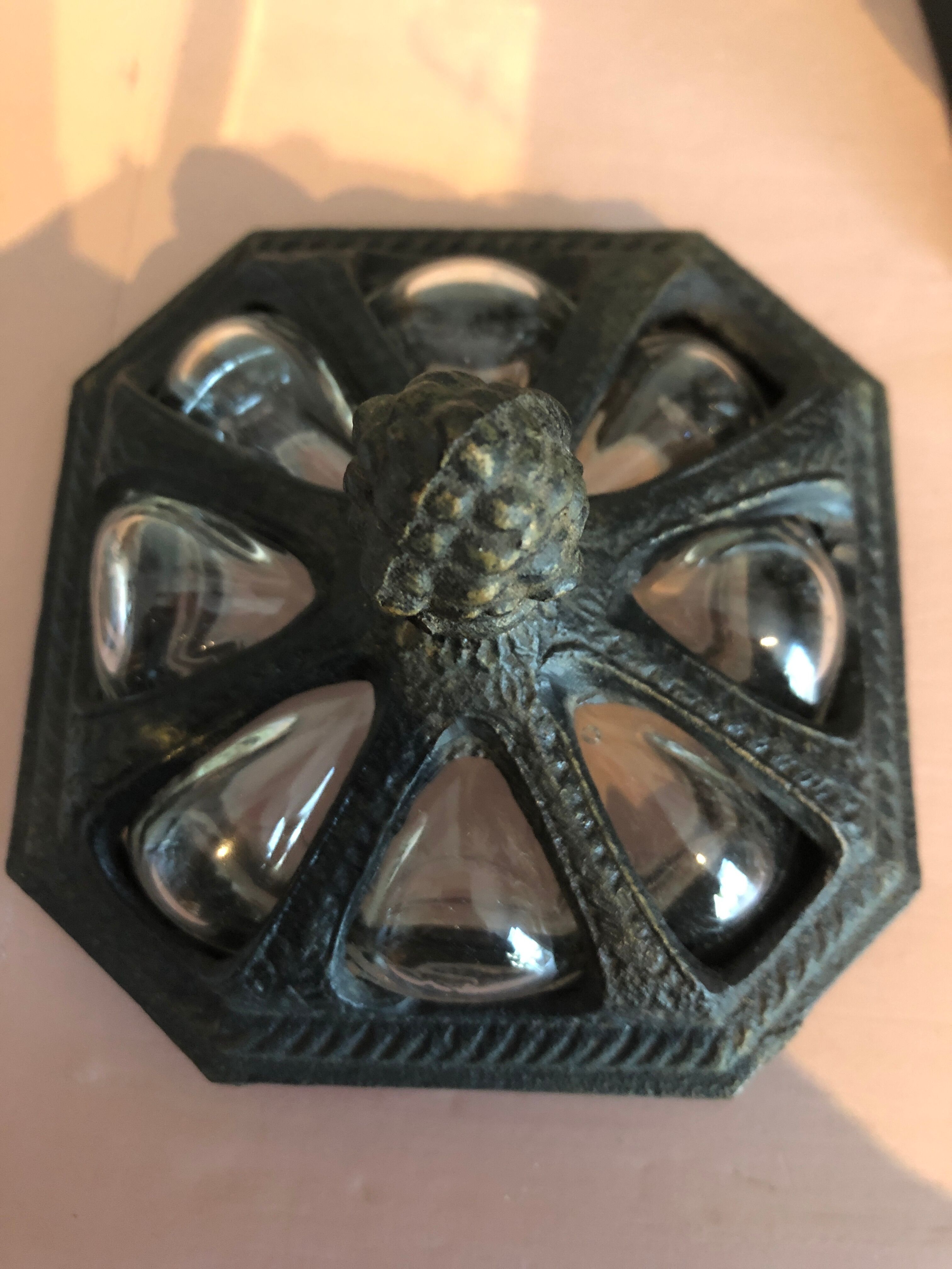 Pretty bulging glass candy