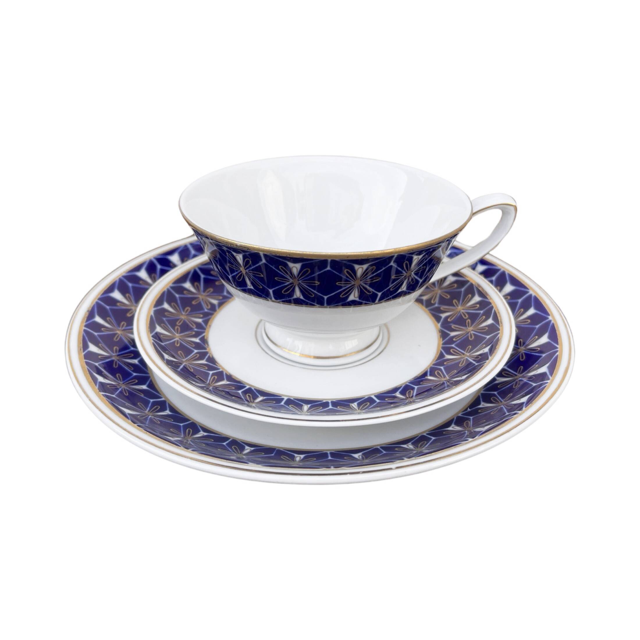 Trio, Lettin cobalt breakfast set, Germany 1970s.