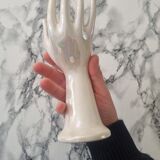 Iridescent white vintage bud vase