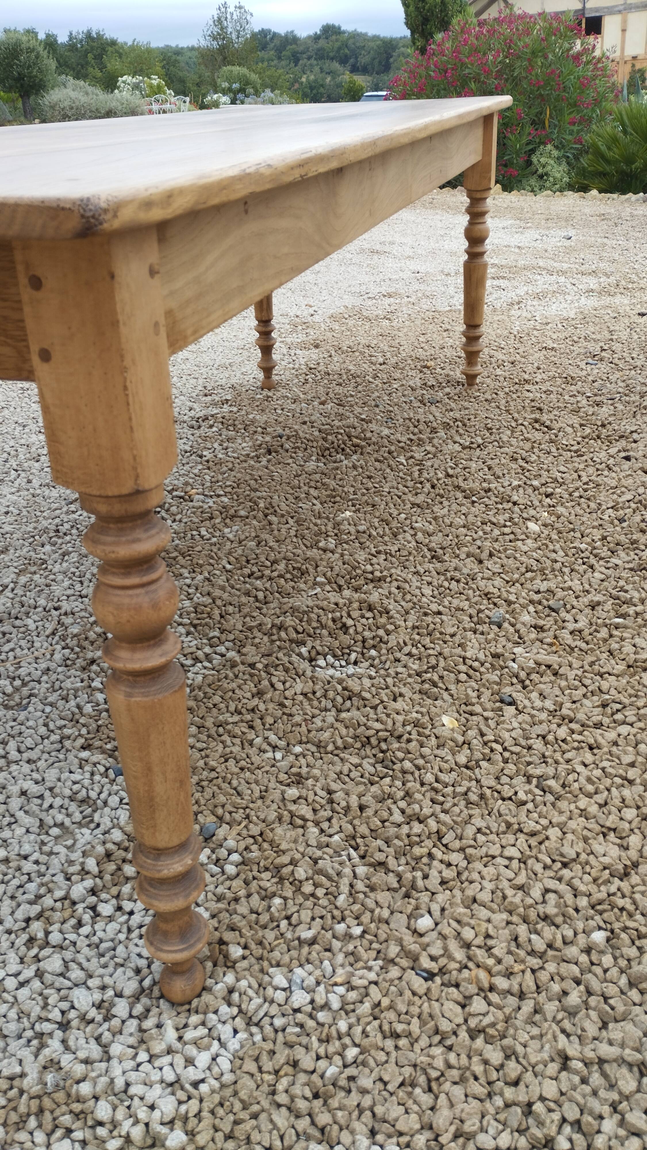 Elegant and refined 230 X 73 solid oak farmhouse table.