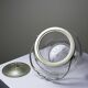 Pot/bowl with a bubble design, antique engraved crystal from Bohemia and silver-plated metal, 1920-1940.
