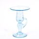 Pale blue bubble glass candle holder from Biot, 1970s