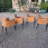 Set of 4 Vela chairs by Carlo Bartoli for Matteo Grassi