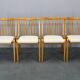 Set of four mid-century dining chairs restored by Jitona