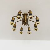 Sputnik brass flush lamp