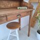 Solid wood tiered desk in a country style