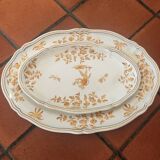 Set of 7 service pieces Moustiers - Ollérys - Painted ceramic