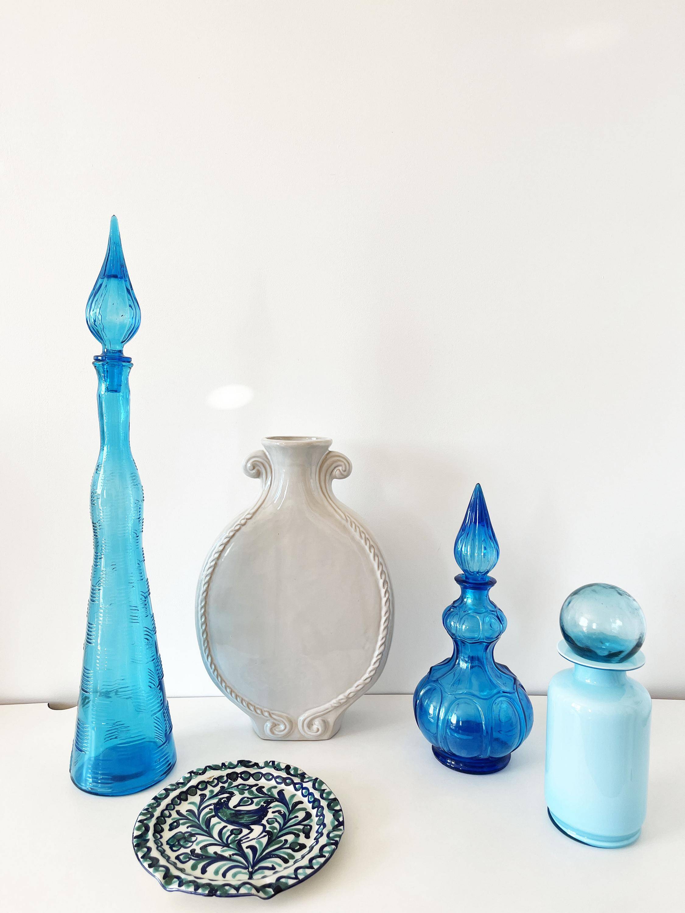 Blue Empoli Italian Carafe