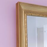 Miroir en bois massif doré 83 X 63 cm