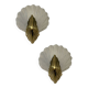 Murano Glass Shell Shaped Sconces Set of 2