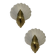 Murano Glass Shell Shaped Sconces Set of 2