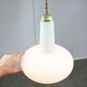 Mid-Century Italian Opaline and Brass Pendant Lamp