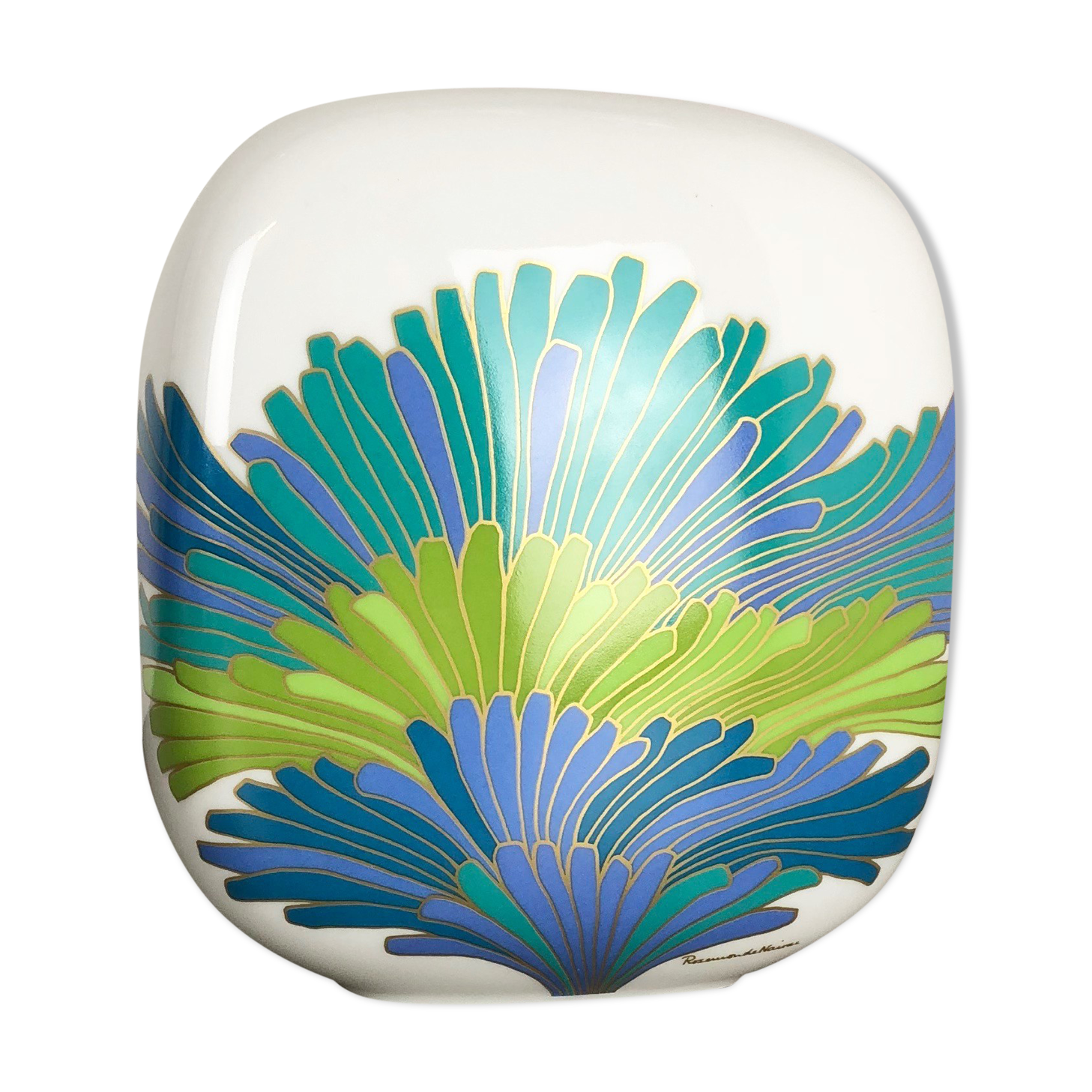 1970s art vase porcelain vase by Rosemonde Nairac for Rosenthal Germany