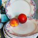 Nine Sarreguemines earthenware dessert plates, Brunoy service, 1940s