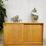 Danish design light oak cabinet by Kurt Ostervig for KP Mobler