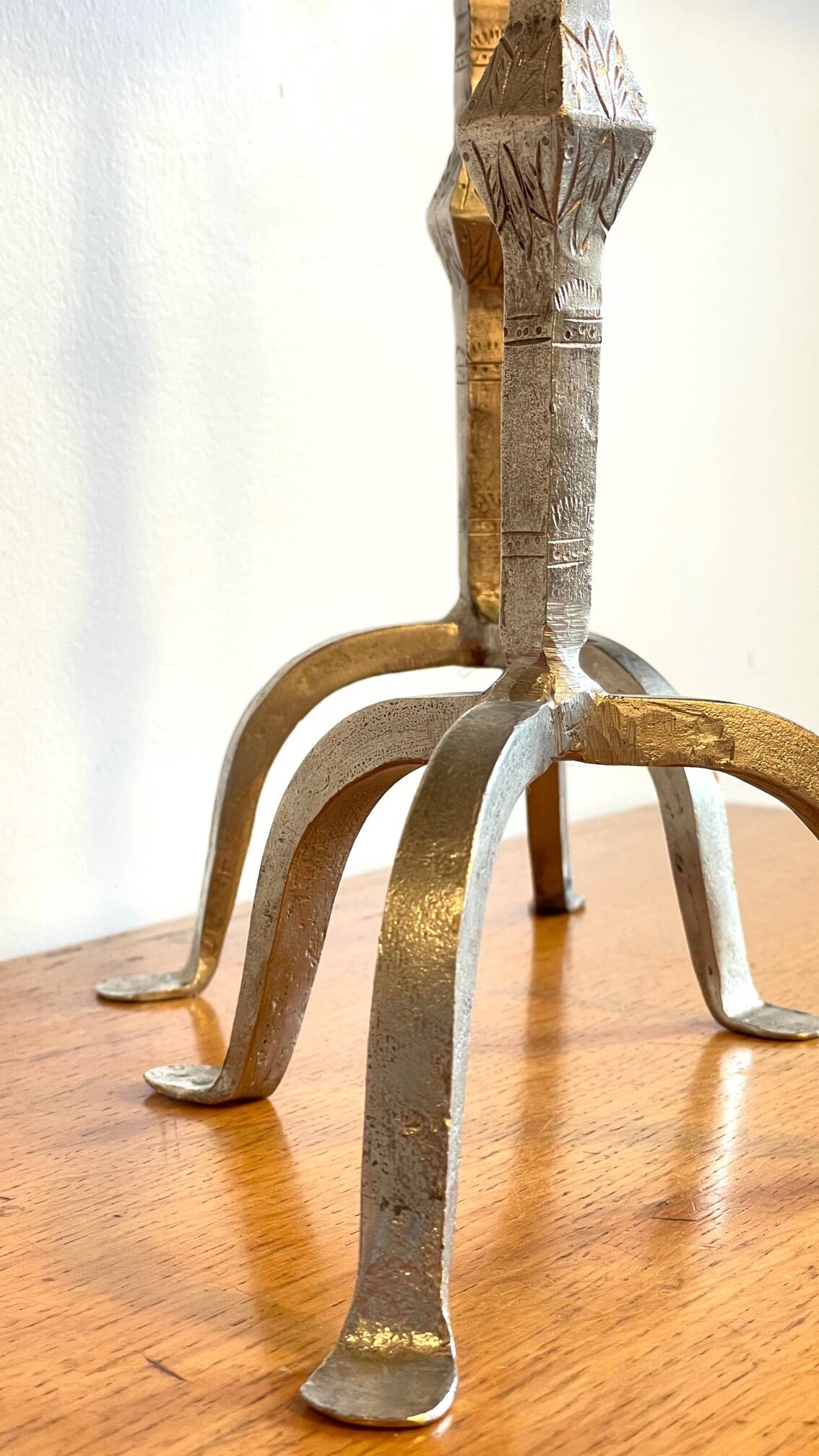 Large Paris steel candle holders