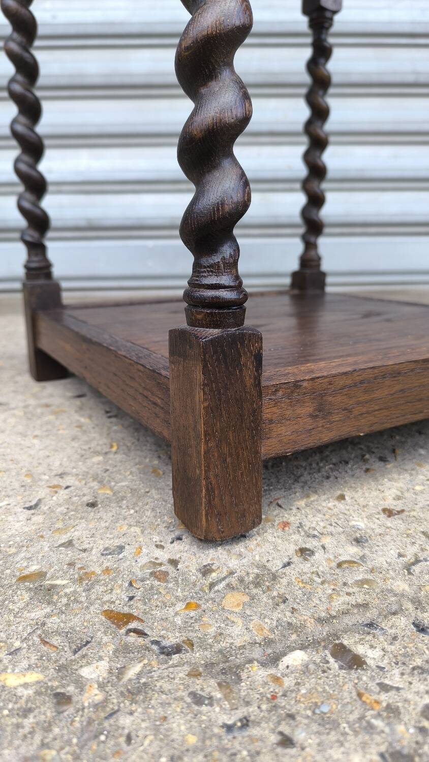 1950s turned wood side table