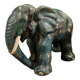 Large flamed ceramic elephant 1960