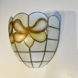 Applique abat jour nacre et laiton