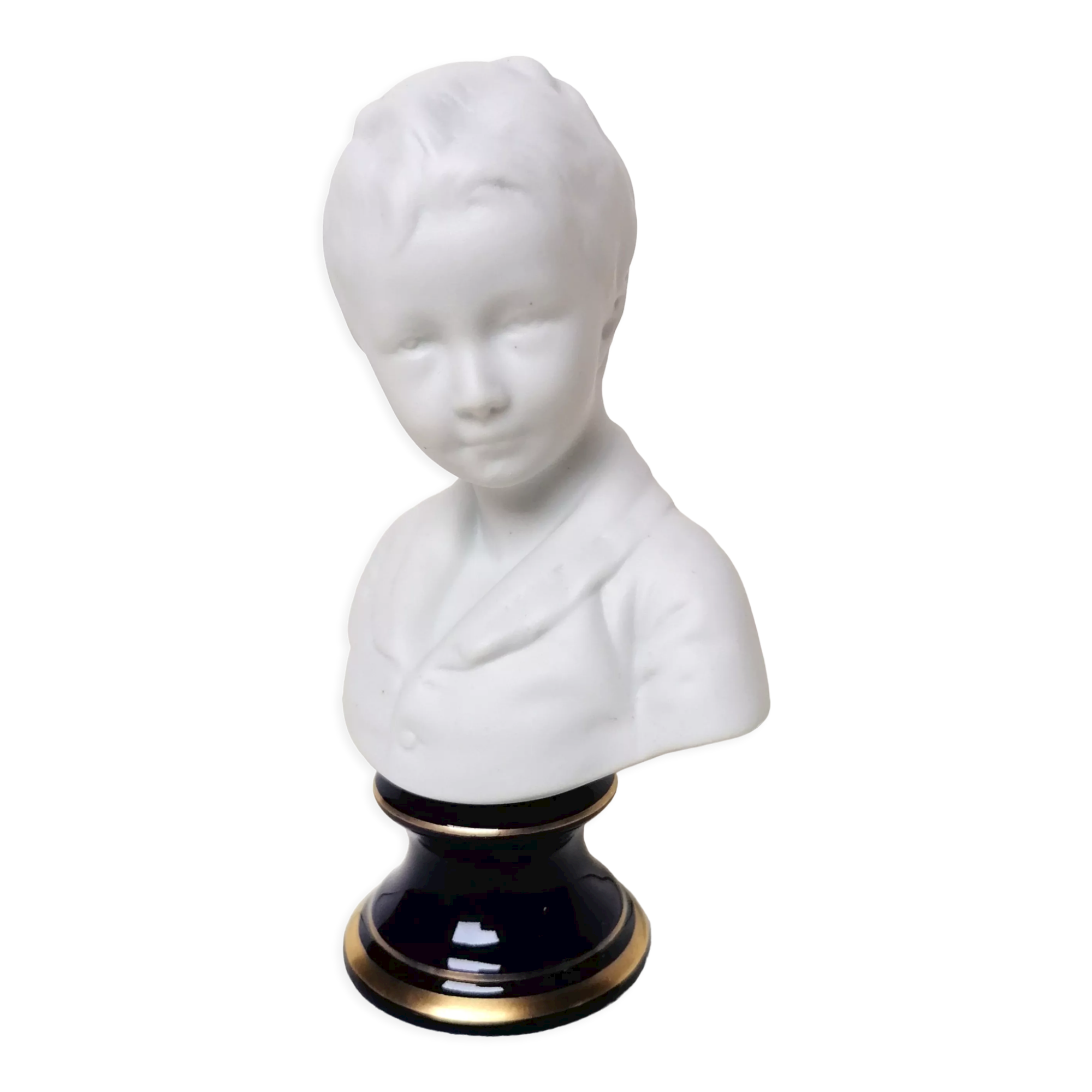 Bust biscuit child Houdon porcelain