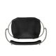 Organic sculptural bar stool c. Backrest Old Silver Steel and Black Leather