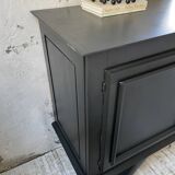Brutalist black sideboard from the 60s