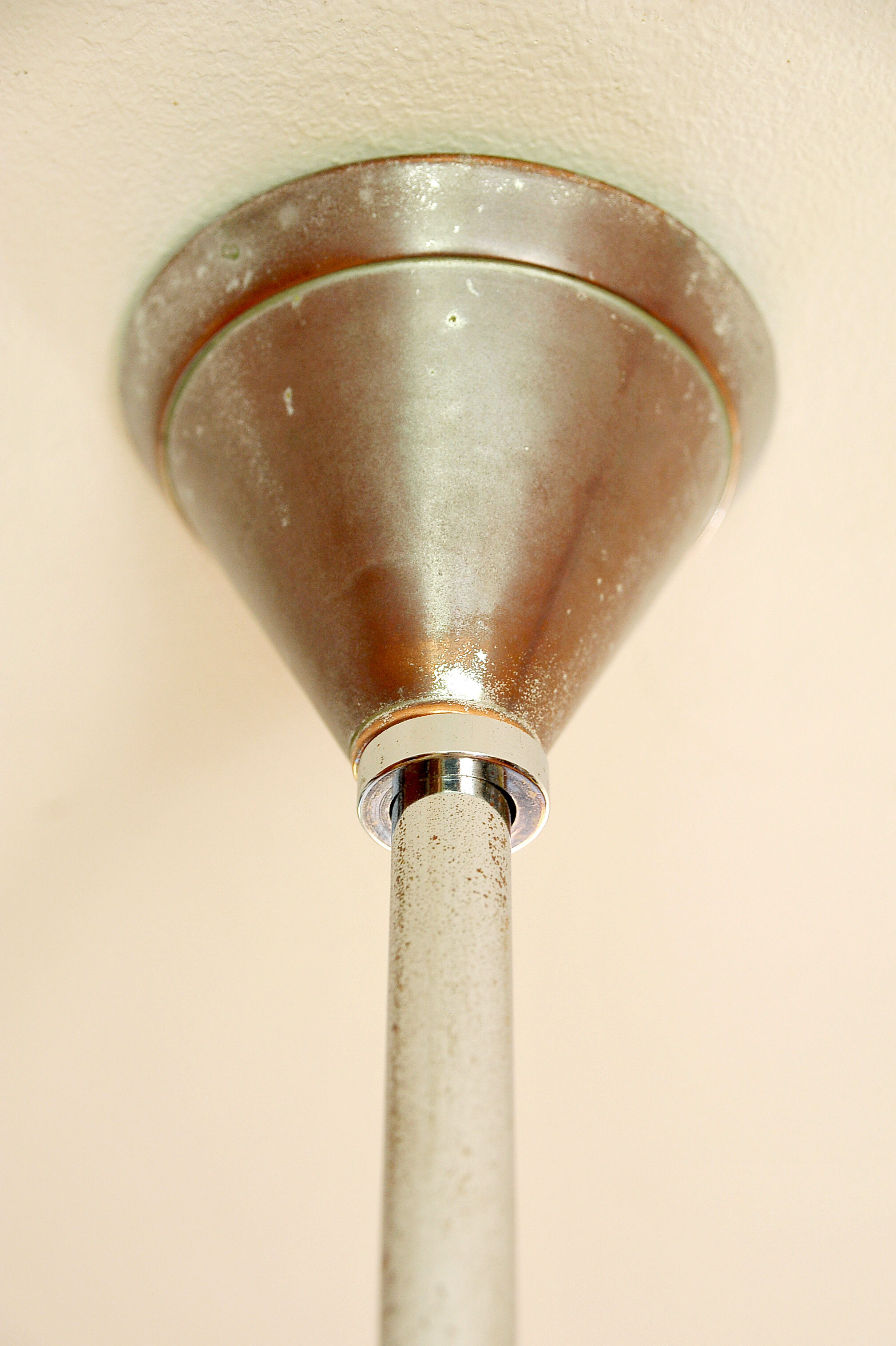 Art Deco globe hanging lamp in opaline,1940