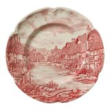 Flat plates in vintage English porcelain