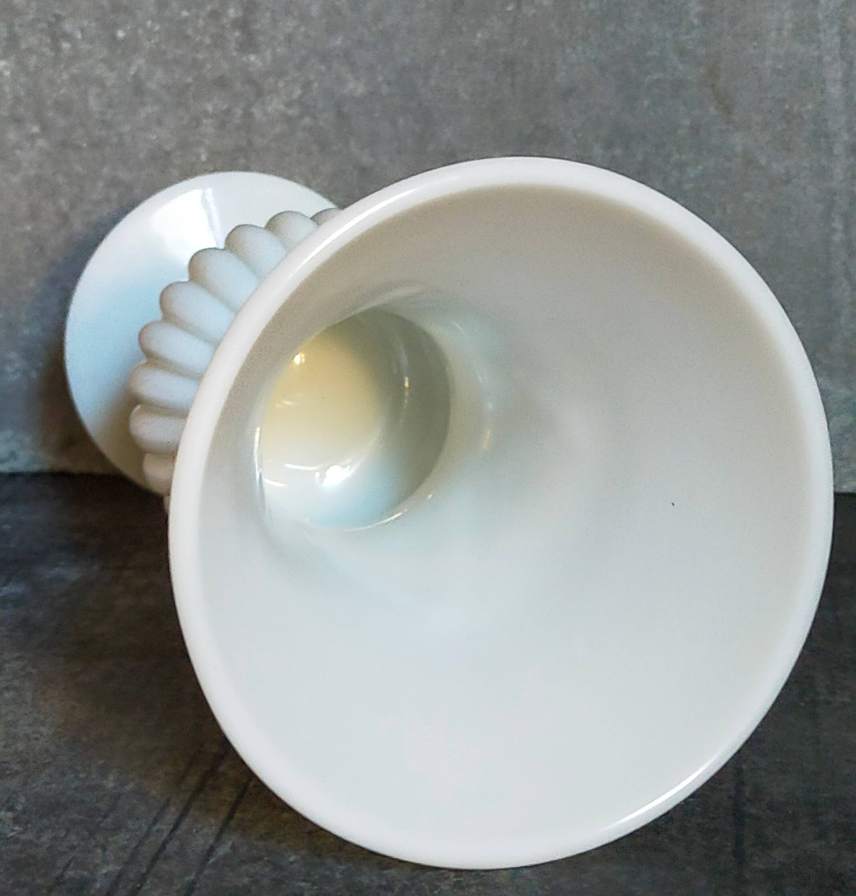 Antique milk glass baluster vase early 20th century