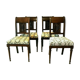 Four Directoire style mahogany chairs with 20th century fabric seats