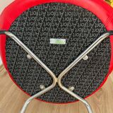 Chaise Artifort Nina vintage, cuir rouge, René Holten années 1990