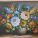 Table painting bouquet of flowers