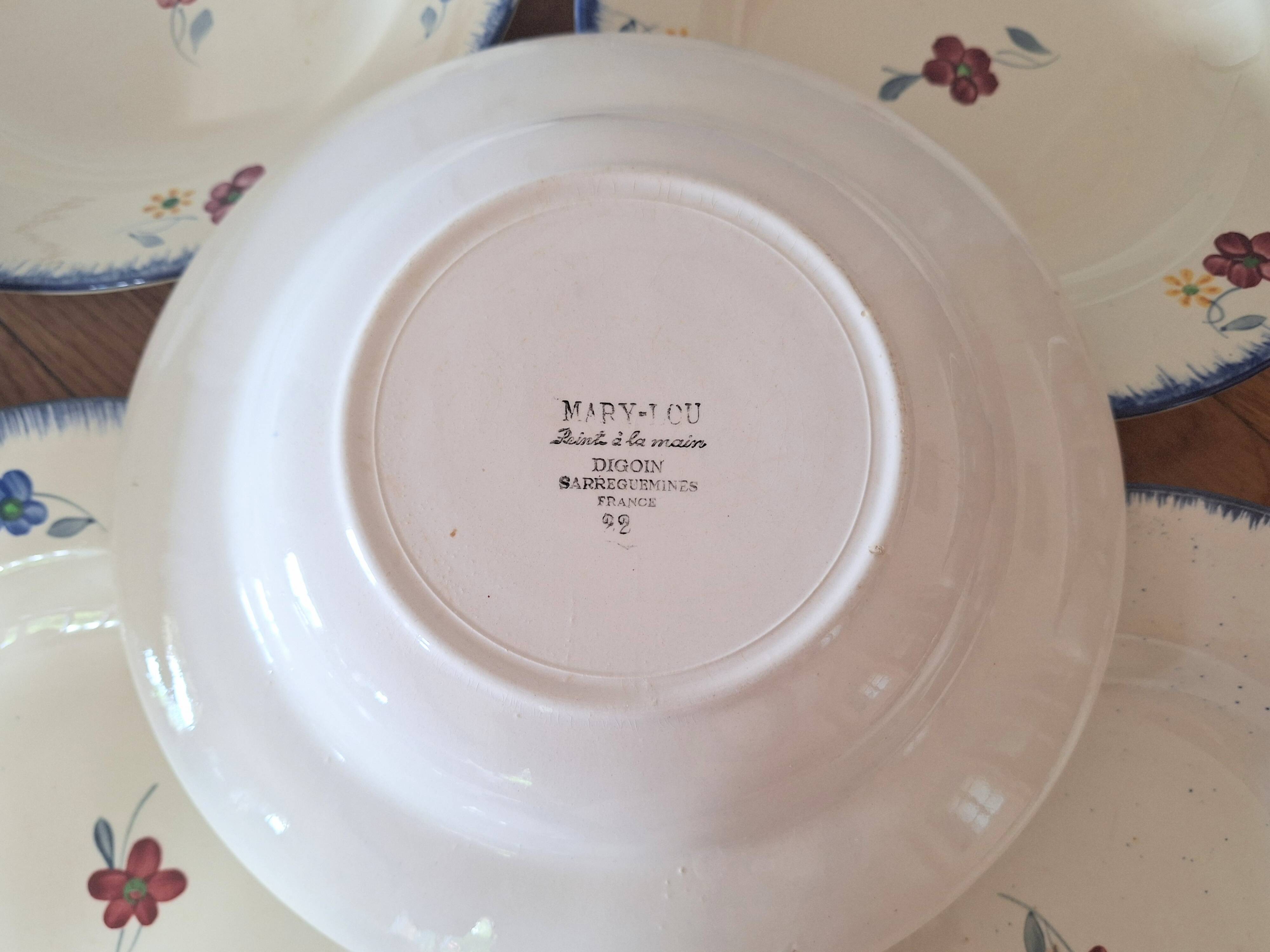Deep plates Digoin Mary Lou