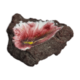 Empty pocket in vintage enamelled lava stone, 20 cm