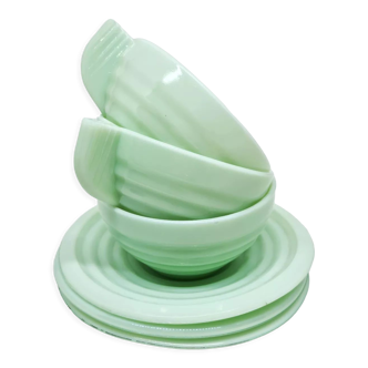 Lot de 3 tasses Arcopal vertes