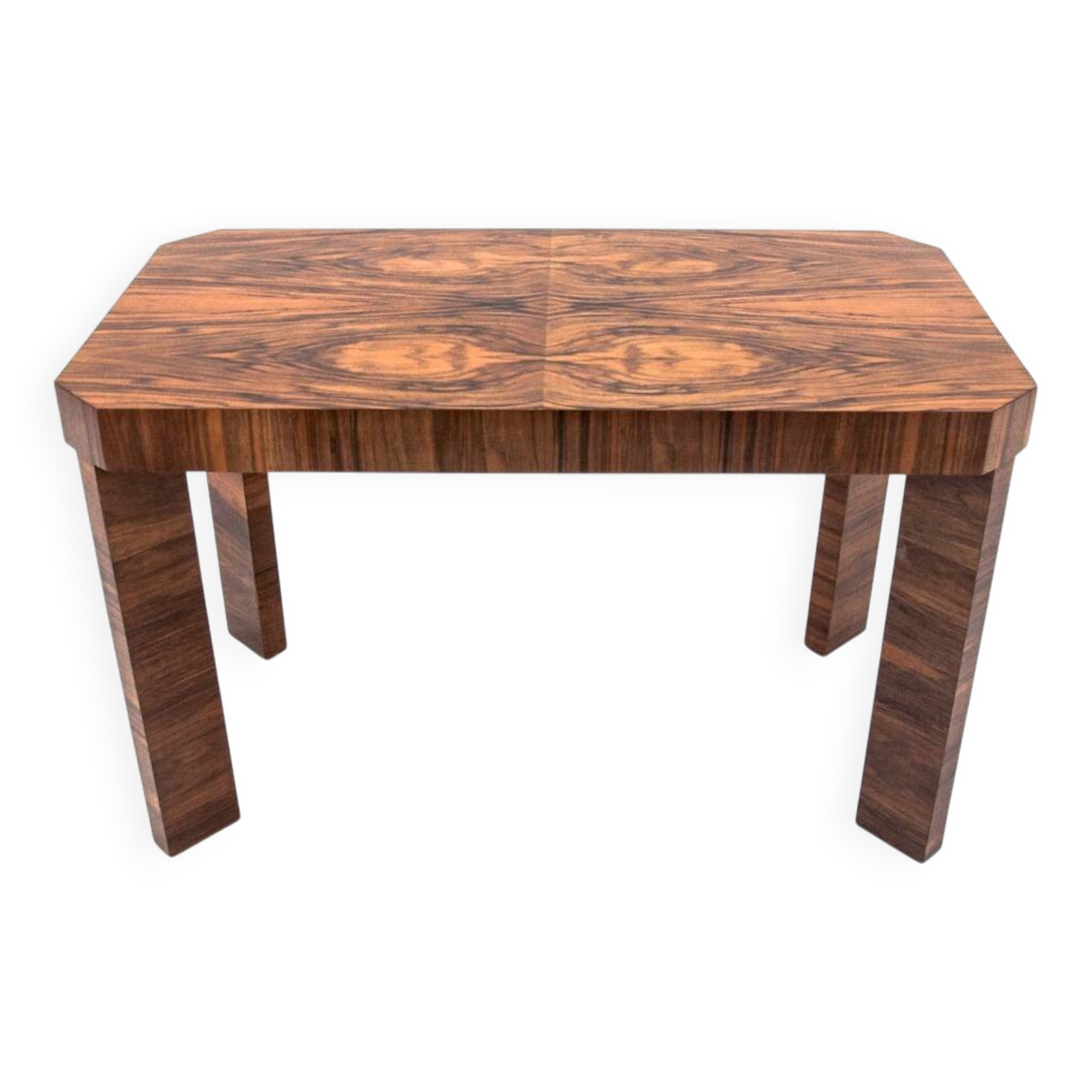Art Deco walnut coffee table, Poland, 1960s