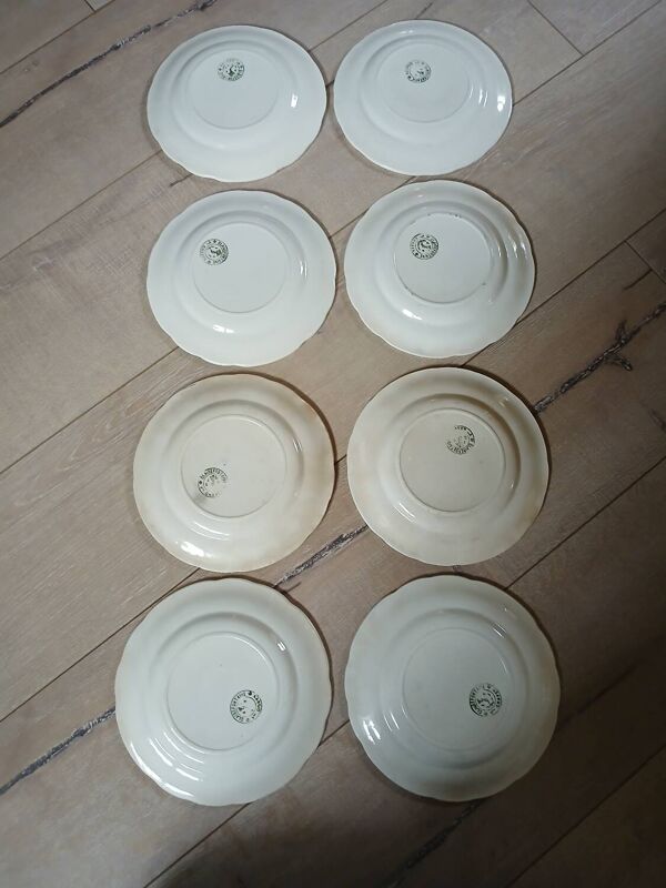 6 assiettes creuses anciennes Digoin et Sarreguemines