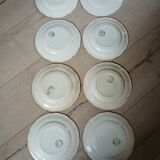 6 antique soup plates from Digoin and Sarreguemines