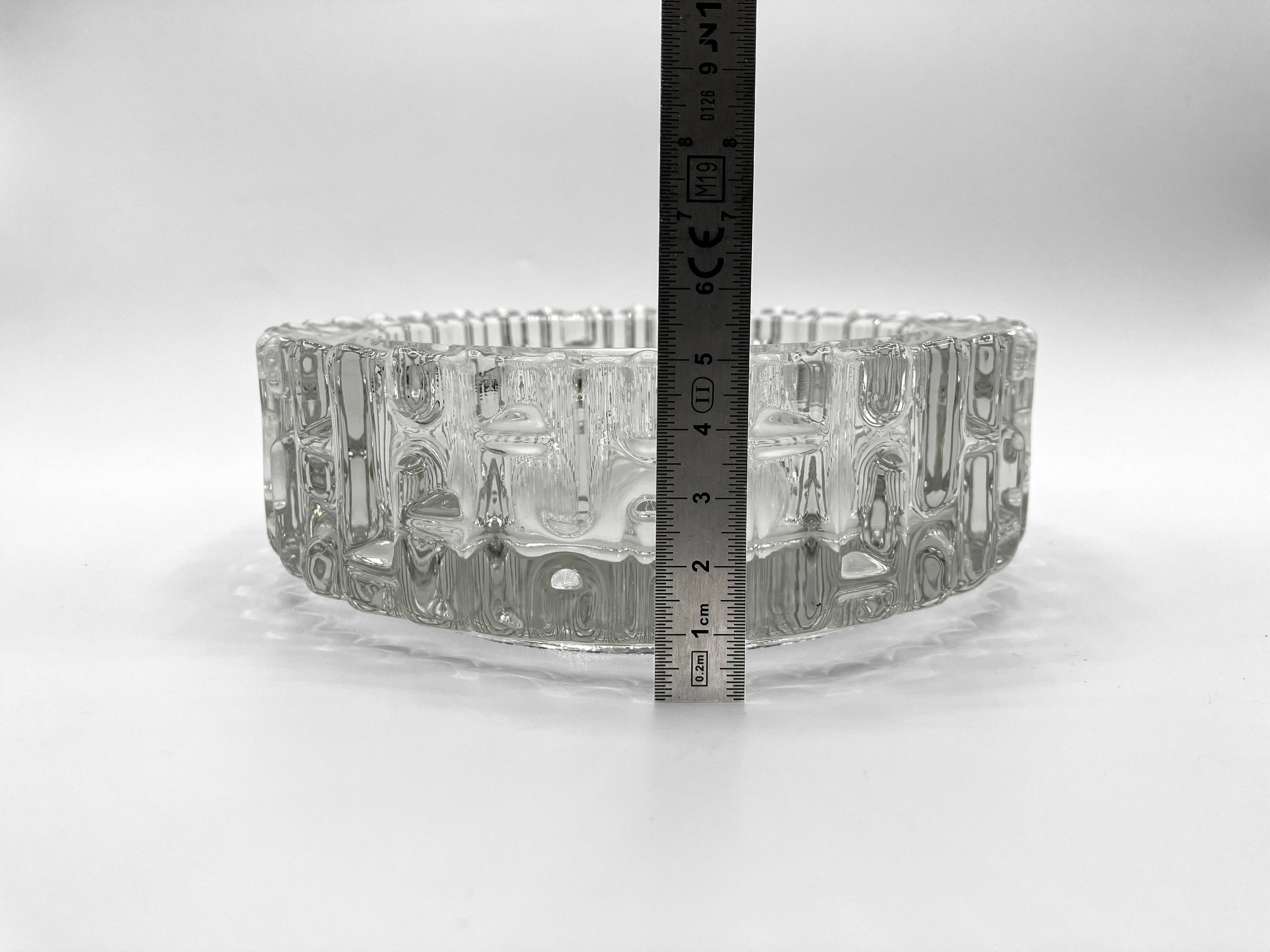 SKLO UNION pocket emptier • Hermanova hut glassworks • Design Frantisek Vizner • 1965 • Pressed glass