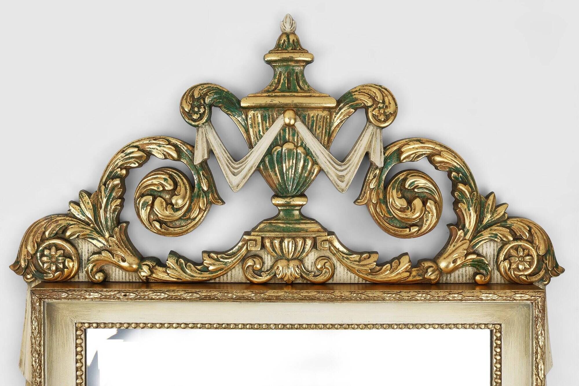 20th Century Napoleon III style mirror in wood with facet cut mirror, Franc