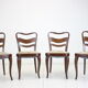 1940s set of 4 dining chairs, czechoslovakia