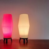 Set of 1950's table lamps with extra shade, sourced in Denmark