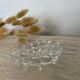 Vide-poche vintage en verre et forme de feuille