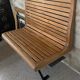 Train bench or metro in wood 1900 with its luggage rack
