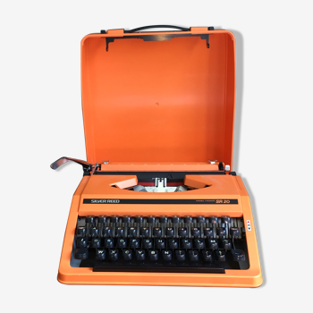 Machine à écrire vintage orange Silver Reed SR 20